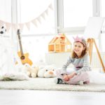 Cute princess in children's room
